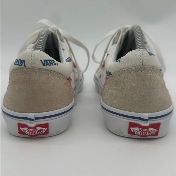 Vans Unisex Old Skool Cream White Low Top Sneakers Men Size 9.5 Womens Size 11.0 - Picture 10 of 14